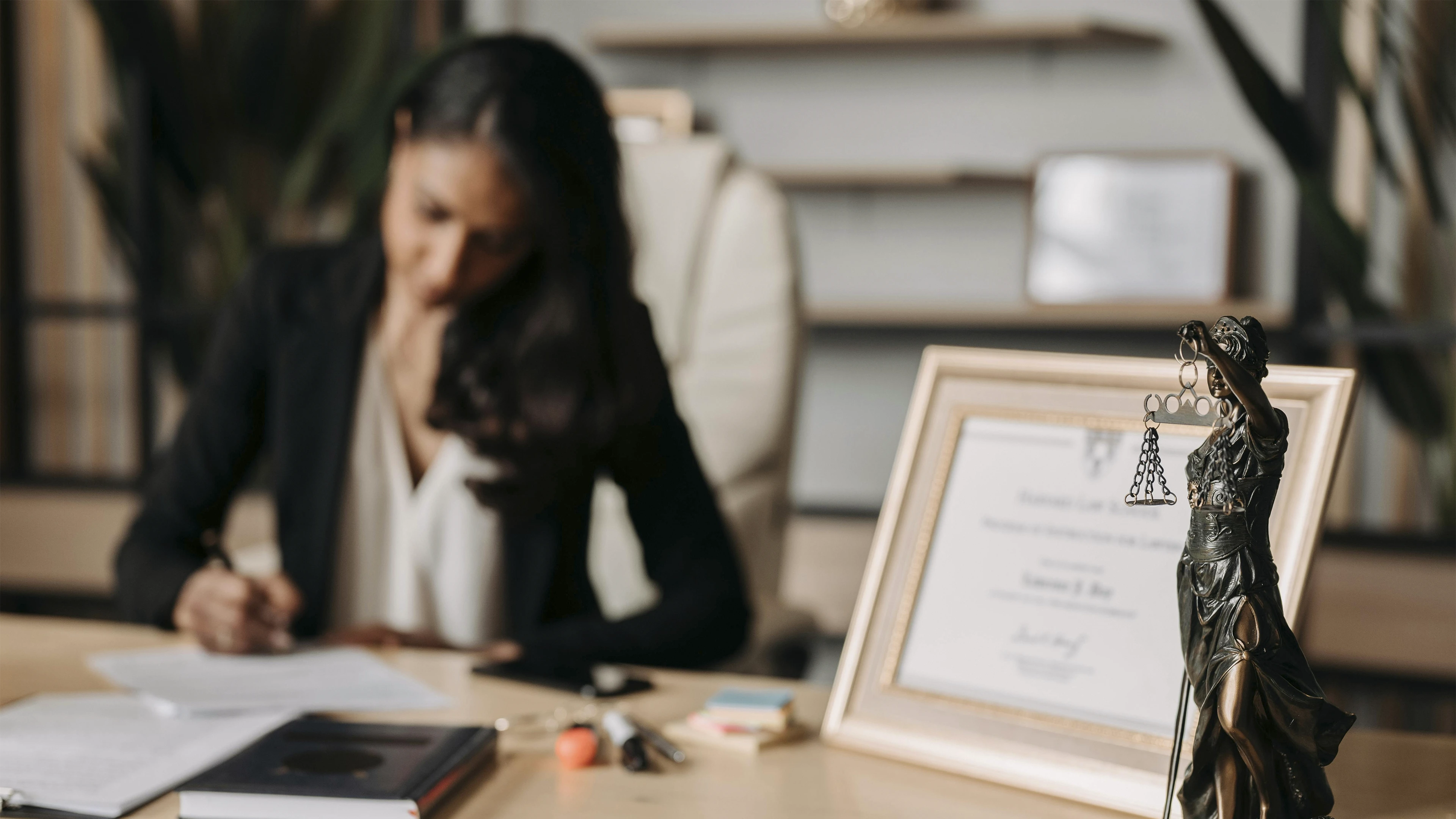 Girl sitting by the desk